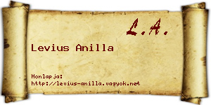 Levius Anilla névjegykártya
